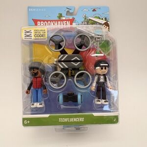 Roblox Brookhaven Techfluencers Kyle Ajay Figures Set Drone Jazwares Boxed New